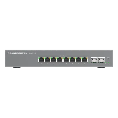 Switch L2 Lite Administrable de 10 Puertos / 8 Puertos Ethernet 2.5 Gbps / 2 Puertos SFP+ 10 Gbps / PoE+ 802.3af/at / VLAN 802.1Q / QoS / IGMP Snooping / Montaje Escritorio, Pared o Rack 19" (0.48 m)