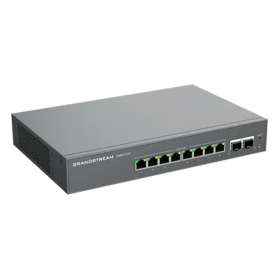 Switch L2 Lite Administrable de 10 Puertos / 8 Puertos Ethernet 2.5 Gbps / 2 Puertos SFP+ 10 Gbps / PoE+ 802.3af/at / VLAN 802.1Q / QoS / IGMP Snooping / Montaje Escritorio, Pared o Rack 19" (0.48 m)