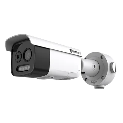 Cámara Bala IP Bi-Espectral / Térmica 160×120 / Óptica 5 MP / IR 80 m (262.5 ft) / Medición Temperatura ±8 °C / VCA 3.0