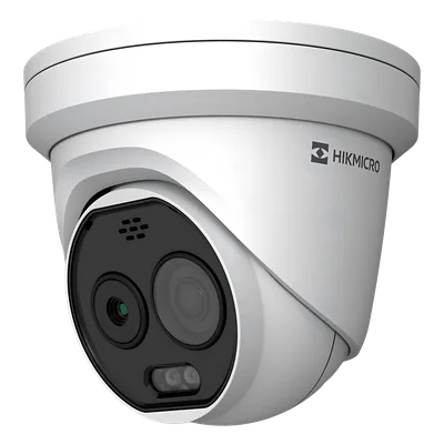 Cámara Turret IP Bi-Espectral / Térmica 160×120 / Óptica 5 MP / -20°C a 150°C / VCA 3.0 / Vehículo 60 m / Humano 20 m