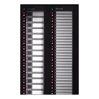 Módulo Anunciador AIO / 30 Botones Capacitivos / LED Programables 8 Colores / Bus 2 Hilos EIA-485 / 4,960 Puntos por Sistema