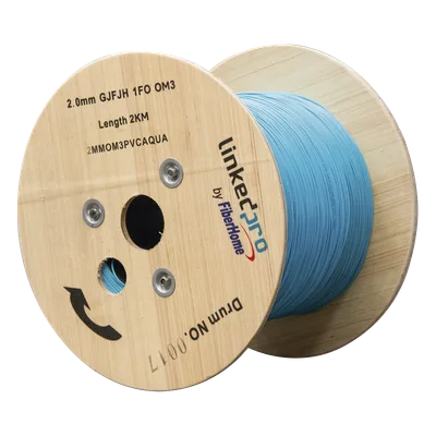 Cable de Fibra Óptica / Multimodo OM4 / Simplex / Tight Buffer 0.9 mm / Diámetro 2.0 mm / PVC / 2 km (6561.7 ft) por Tramo