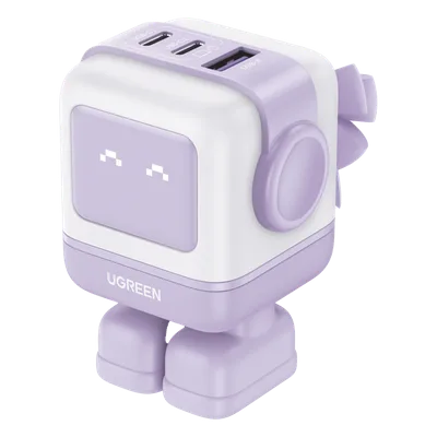 Cargador de Escritorio / 65W / 3 Puertos / 2 USB-C + 1 USB-A / PD 3.0 / QC 4.0 / GaN II / Pantalla LED