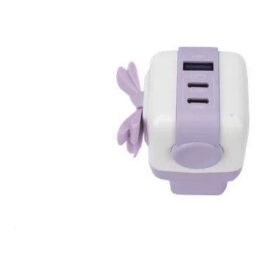 Cargador de Escritorio / 65W / 3 Puertos / 2 USB-C + 1 USB-A / PD 3.0 / QC 4.0 / GaN II / Pantalla LED