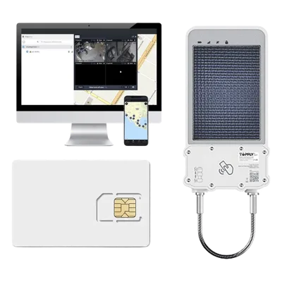 Kit Cerradura Inteligente GPS Solar / LTE Cat-M1 / RFID BLE OTA / IP67 / Batería 14400mAh / 47.2 pies detección