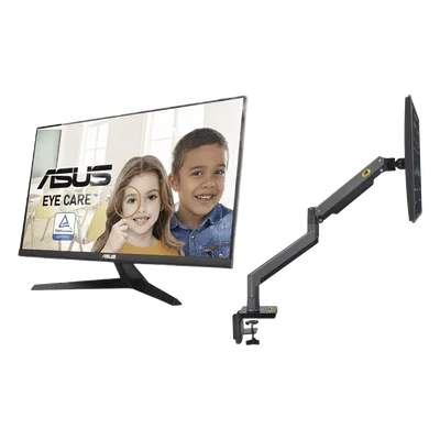 Kit de Montaje Articulado / Monitor 27" Full HD / 75 Hz / 250 cd/m² / VESA 75x75-100x100 / Carga 15 kg / Altura 320 mm / 1.05 ft