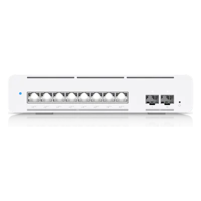 Switch PoE++ Capa 3 / 8 Puertos 10GbE / 2 Puertos SFP+ / PoE 155 W / Etherlighting™ / 200 Gbps