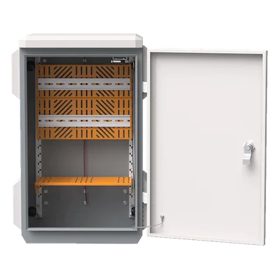 Gabinete Exterior IP55 / Acero SPCC 680 x 480 x 315 mm / Rieles DIN / 4 Placas Laterales / Microswitch