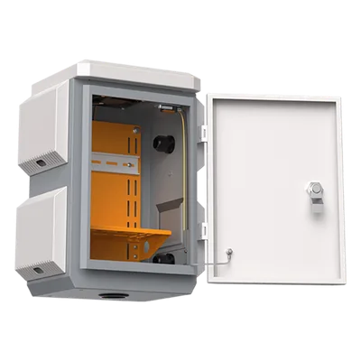 Gabinete de Protección IP / Acero SPCC / 180 x 340 x 160 mm / IP55 / Rieles DIN / Montaje Vertical u Horizontal / 4 Placas Laterales Externas