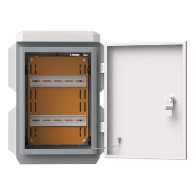Gabinete de Protección IP / Acero SPCC / 180 x 340 x 160 mm / IP55 / Rieles DIN / Montaje Vertical u Horizontal / 4 Placas Laterales Externas