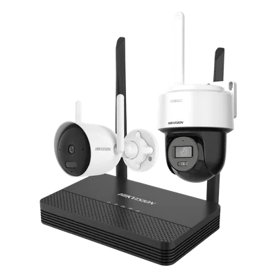 Kit de Videovigilancia IP Inalámbrico / 4 Megapixel / NVS 4 Canales / 2 Cámaras Wi-Fi / Dual Light / Audio Bidireccional / IP66 / Micro SD 512 GB