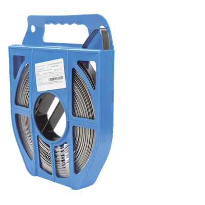 Fleje de Acero Inoxidable / 5/8 pulgadas / 0.70 mm / 30.5 m (100 ft) / Tensión 6.1 kN / Bobina 2.76 kg