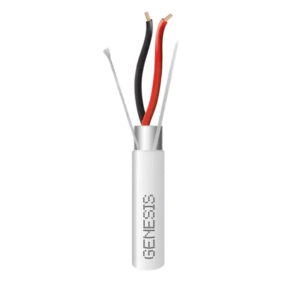 Bobina de Cable / 305 m (1000 pies) / 4 Conductores 22 AWG / Blindado / Plenum / Blanco / Audio, Seguridad y Control