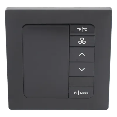 Termostato de Gestión Energética / BACnet MS/TP y Wi-Fi / 100-277 VAC / FCU 2 y 4 Tubos / 3 Velocidades / Sensor PIR / Ónix Negro