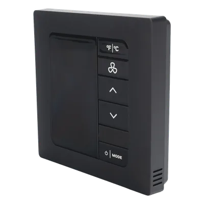 Termostato de Gestión Energética / BACnet MS/TP y Wi-Fi / 100-277 VAC / FCU 2 y 4 Tubos / 3 Velocidades / Sensor PIR / Ónix Negro