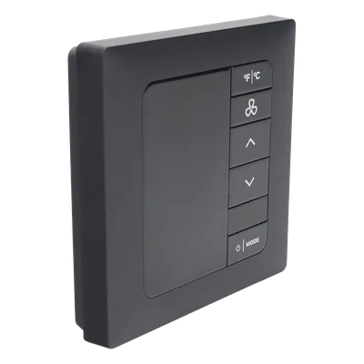 Termostato de Gestión Energética / BACnet MS/TP y Wi-Fi / 100-277 VAC / FCU 2 y 4 Tubos / 3 Velocidades / Sensor PIR / Ónix Negro