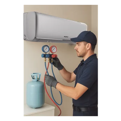 Servicio de recarga de refrigerante / R32 / Minisplit / 2 a 2.5 Toneladas (7,000 a 8,750 BTU/h) / Diagnóstico y mantenimiento profesional