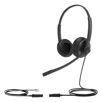 Diadema Alámbrica / Audio HD / Cancelación de Ruido Pasiva / Conexión QD a RJ9 / Almohadillas de Cuero / Brazo Flexible 330°