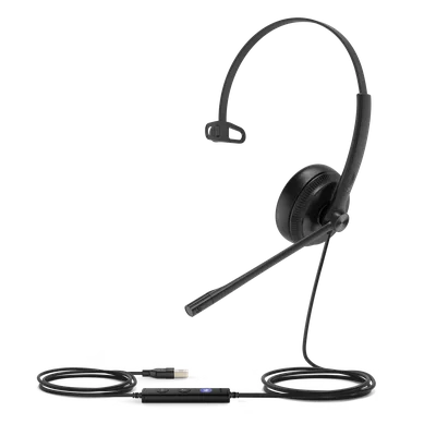 Auricular USB Monoaural / Cancelación de Ruido Pasiva / USB-A Plug-and-Play / Indicador de Ocupado / Active Protection / Compatible Windows y Mac