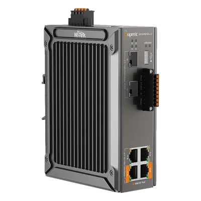 Switch Industrial Administrable / 4 Puertos PoE Gigabit / 2 Puertos SFP 2.5Gbps / PoE 120W / Sin Ventiladores / -40℃ a 75℃ (-40℉ to 167℉)