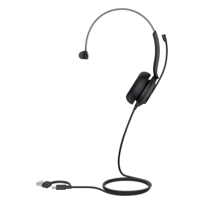 Diadema Mono USB / Cancelación de Ruido 60% / Altavoz 35 mm / Luz de Ocupado / USB-C y USB-A