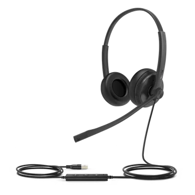 Auriculares USB / Binaural / Cancelación de Ruido Pasiva / USB-A Plug-and-Play / Brazo Flexible 320° / Indicador de Ocupado
