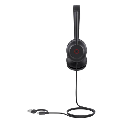 Diadema USB Profesional / Cancelación de Ruido 60% / Altavoz 35 mm / Micrófono Dual / Luz de Ocupado / Diseño Ergonómico