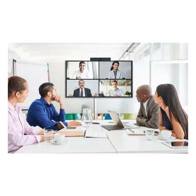 Barra de Videoconferencia USB / 4K Ultra HD / Lente Gran Angular 120° / Zoom Digital 5x / Array 8+1 Micrófonos 4.5 m (14.8 ft) / Altavoz Full-Duplex 5W / Wi-Fi Integrado