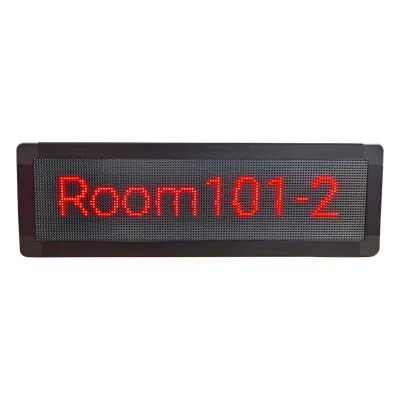 Pantalla LED de Pasillo / Doble Cara / Matriz 128×32 / Indicadores RGB / PoE / SIP / Montaje en Pared