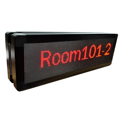 Pantalla LED de Pasillo / Doble Cara / Matriz 128×32 / Indicadores RGB / PoE / SIP / Montaje en Pared