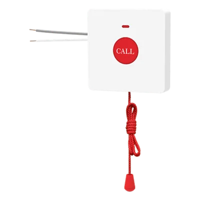 Botón de Emergencia para Baño / Cordon Extensible 2 m (6.6 ft) / IP44 / 50,000 Activaciones / Compatible Y501 Series