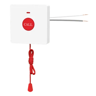 Botón de Emergencia para Baño / Cordon Extensible 2 m (6.6 ft) / IP44 / 50,000 Activaciones / Compatible Y501 Series