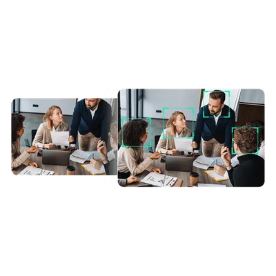 Cámara de Videoconferencia IP / Dual 4K / Sensor 8 MP / Zoom Óptico 12x / Campo de Visión 120° Panorámico / Seguimiento Automático por Voz