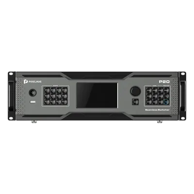 Switcher de Presentación 4K / 12 Capas DL / 10G Fibra Óptica 10 km (6.2 mi) / HDMI 2.0 DP 1.2 12G-SDI / Dante 32x32 / Multiviewer Dedicado / Latencia 1 Frame