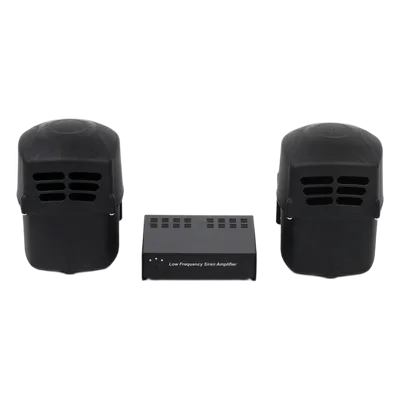 Sirena de Baja Frecuencia / Dual 8 ohms y 16 ohms / Amplificación 2 × 50 W / DC 12V/24V / 180-500 Hz