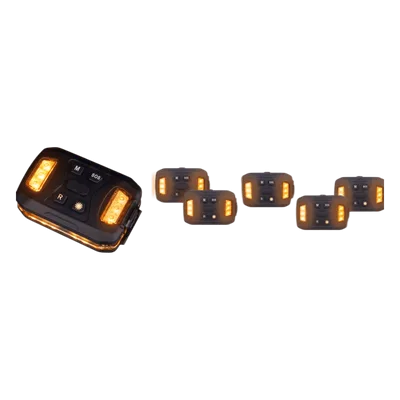 Luz de Advertencia Múltiple XLTD2735A / 26 LEDs Rojo/Azul/Blanco / IP67 / Magnética / Recargable 1200mAh / 72x48x29mm