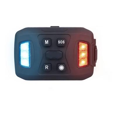 Luz de Advertencia Múltiple / 26 LEDs Rojo Azul Blanco / Recargable 1200 mAh / IP67 / Base Magnética