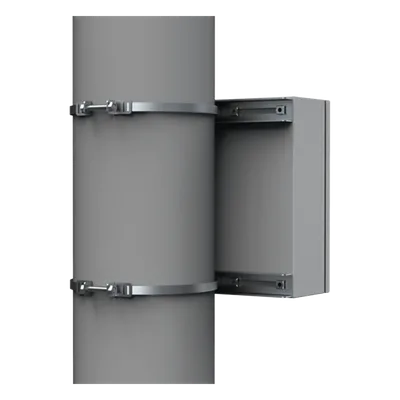 Kit de Fijación para Postes / Acero Galvanizado / Carga 900 N / Poste 80-250 mm / 2 Perfiles