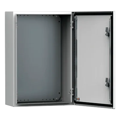 Gabinete de Pared Exterior / IP66 / NEMA 4/12/13 / IK10 / Acero 1.5 mm / 300 x 250 x 155 mm (11.8 x 9.8 x 6.1 in) / Bisagras Ocultas 130°