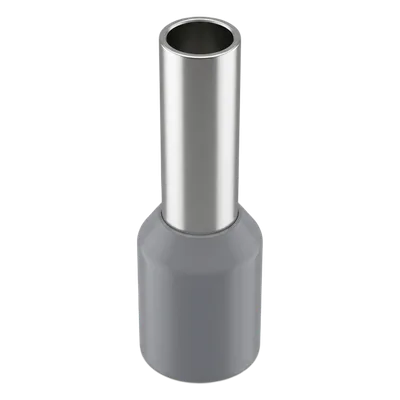 Conector Ferrule / 12 AWG / 4 mm² / Punta 9 mm / Longitud Total 16.5 mm / PVC Gris / 25 Piezas