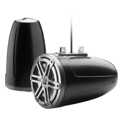 Bocina Marina Tipo Torre Cerrada / 7.7 Pulgadas (196 mm) / Serie M3 / Coaxial 2 Vías / Rejilla Sport Gris / Carcasa Sport Black / 100W RMS / 4 Ohms