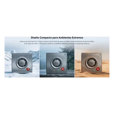 Videoportero IP para Exterior / Cámara 4 Megapixel (1080p) / HDR e Iluminación IR / Altavoz 5W y Doble Micrófono / Panel Acero Inoxidable y Cuerpo Aluminio / IP66 e IK10 / PoE+ / 2 Líneas SIP