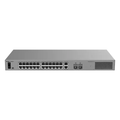 Switch Layer 2 Smart Cloud Managed / 28 Puertos Gigabit / 24 Puertos PoE+ 370 W / Switching 56 Gbps / Forwarding 41.664 Mpps / Protección 6 kV / CCTV Mode