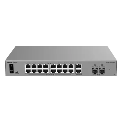 Switch Smart Cloud PoE+ / 20 Puertos Gigabit / 16 Puertos PoE+ 250 W / 2 SFP 1G / Switching 40 Gbps / Forwarding 29.76 Mpps / Protección 6 kV / Gestión Cloud