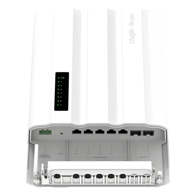 Switch PoE para Exteriores / 7 Puertos Gigabit / 5 RJ45 + 2 SFP / PoE+ 60W / ERPS / IP65 / -30°C a 65°C / Gestión Cloud / Capa 2 / Fanless