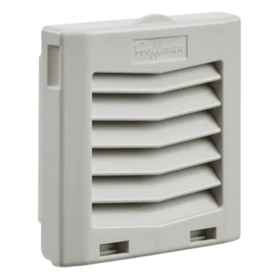 Rejilla de Escape con Filtro / IP54 / Click-Fit / Compatible Ventilador 4 in (102 mm) / Gris Claro RAL 7035