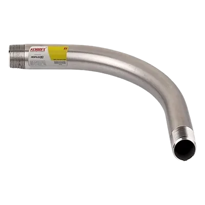 Codo Conduit / 1 1/2 Pulgadas / Pared Gruesa / Etiqueta Amarilla / Rosca Cónica / Zinc Anticorrosivo / Intemperie