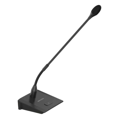 Micrófono de Voceo / Cuello Ganso 409 mm / Alimentación 12 V / Phantom 48 V / Respuesta 20 Hz a 20 kHz / LED