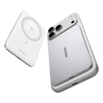 Power Bank Magnético Inalámbrico / 5000 mAh / 15W MagSafe y Qi / 20W USB-C PD 3.0 / Carga Simultánea / Ultrafino 8.6 mm (0.34 in)
