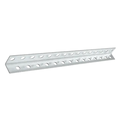 Ángulo Perforado / 50 cm (19.7 ft) / Ancho 2.5 cm / Soporte Guía Horizontal / Acero Galvanizado